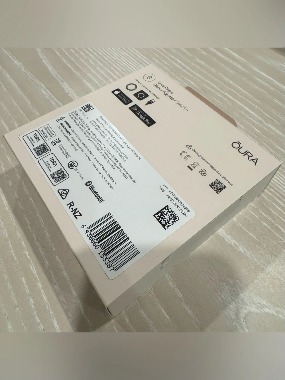 Brand New! Oura Ring Gen4 - Silver - Size 6